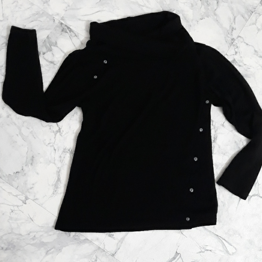 Androgynous cool cowl neck sweater
